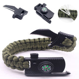 Braided Bracelet Men Multi-function Paracord Survival Bracelet Outdoor Camping Rescue Emergency Rope Bracelets For Women