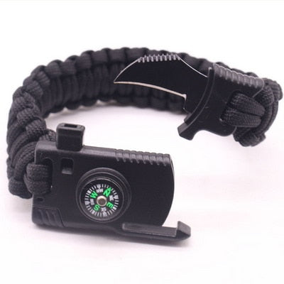 Braided Bracelet Men Multi-function Paracord Survival Bracelet Outdoor Camping Rescue Emergency Rope Bracelets For Women